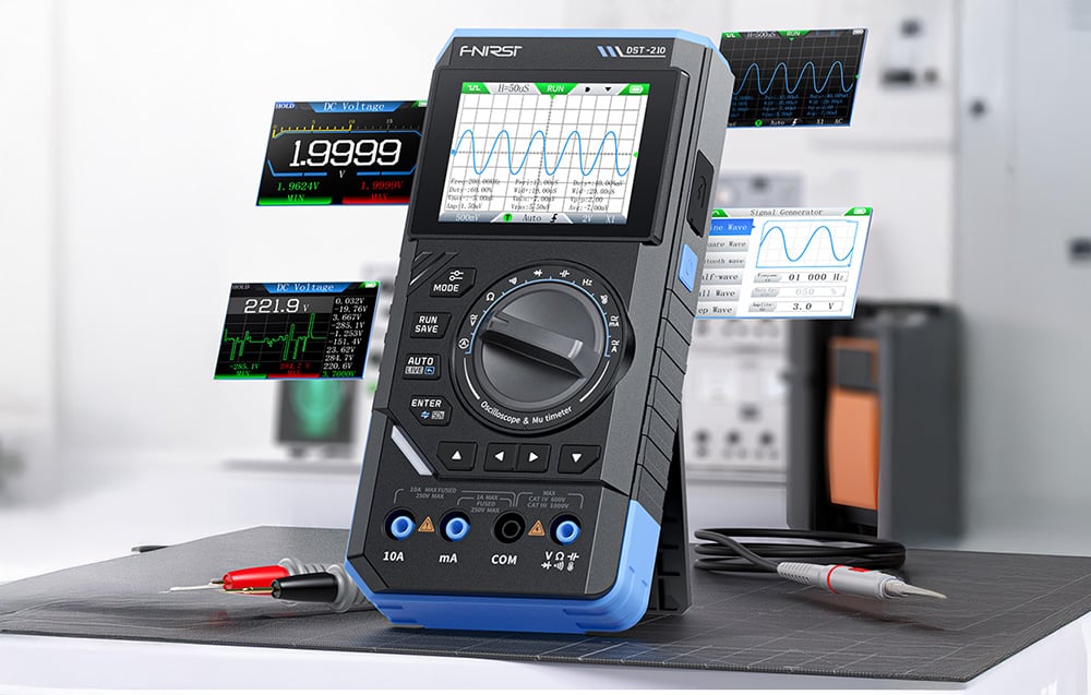 FNIRSI Handheld Digital Multimeter Oscilloscope SigGen 3 in 1 DST-210-7