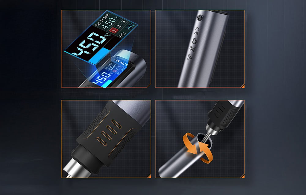 FNIRSI 100 W-os intelligens forrasztópáka HS-02B-3