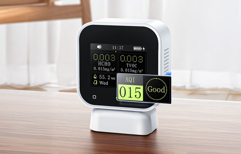 FNIRSI 4-IN-1 Indoor Air Quality Monitor Touchscreen Formaldehyde Detector SFD-02-7