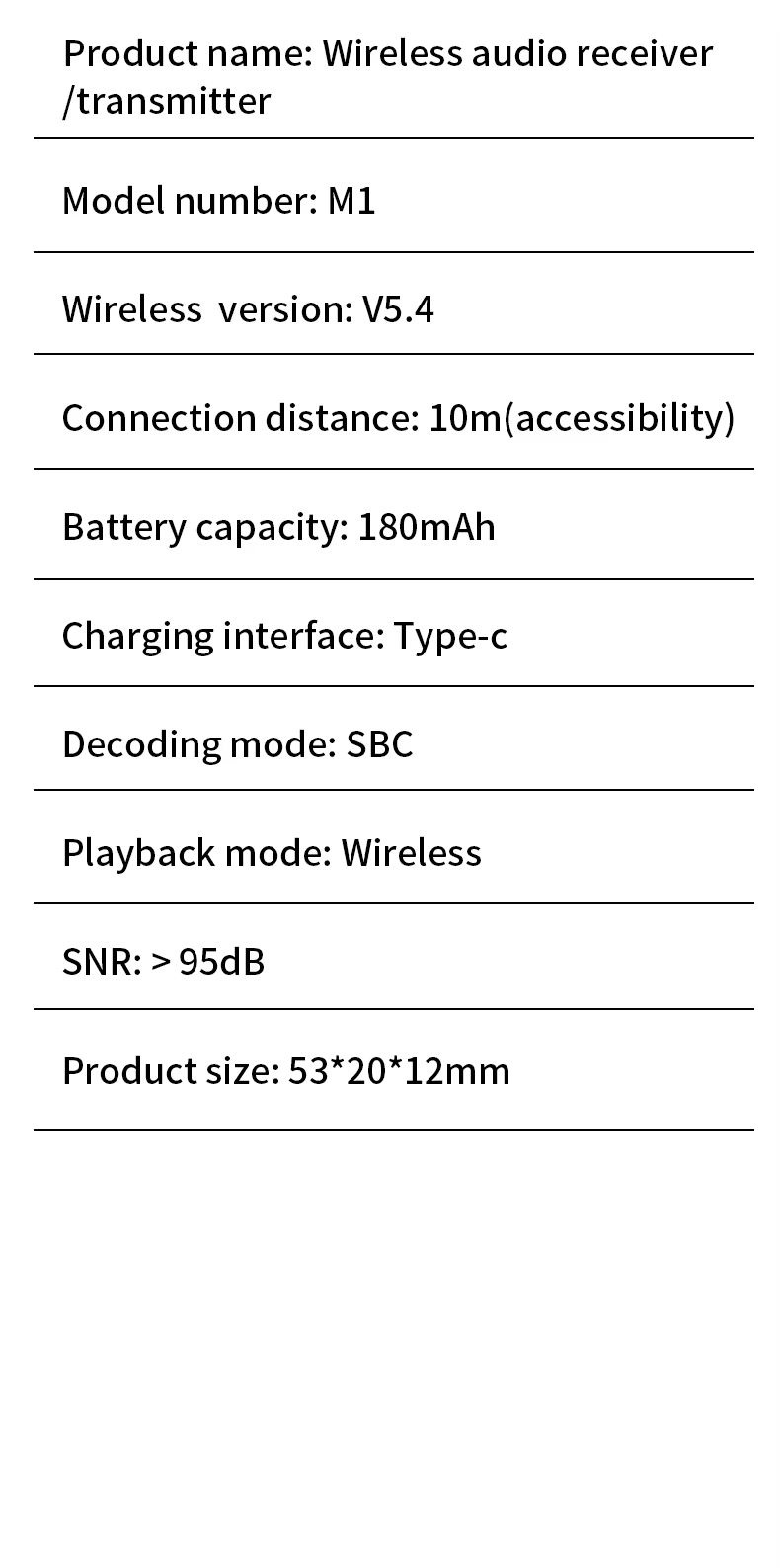 M1 AUX Bluetooth 5.4 vezeték nélküli zeneadapter 3.5mm AUX adapter-2