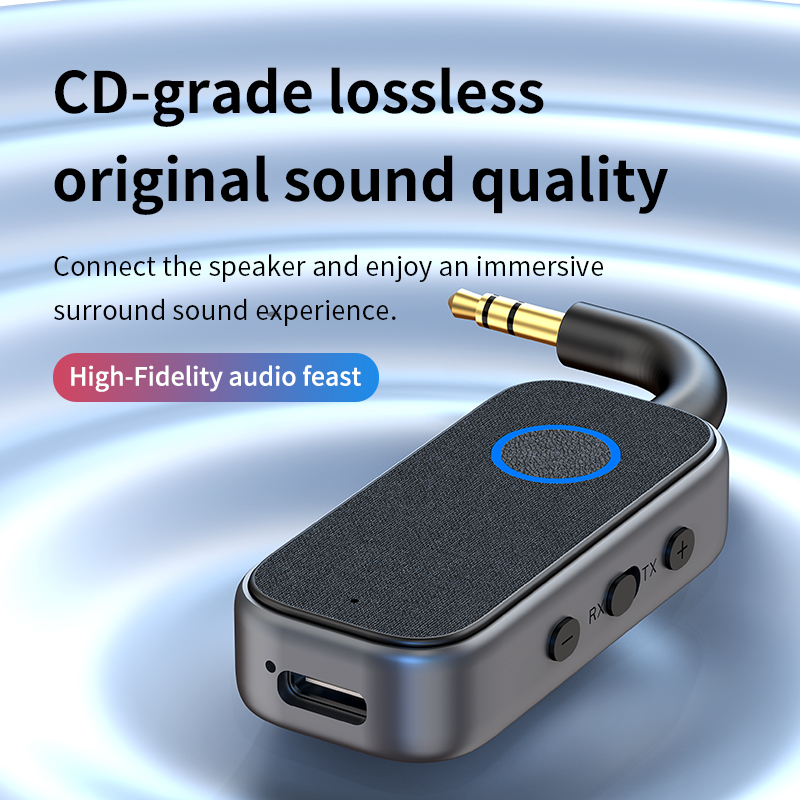 M2 2 az 1-ben Bluetooth 6.0 audio adapter vevő és adó autóhoz, TV-hez és fejhallgatóhoz-13