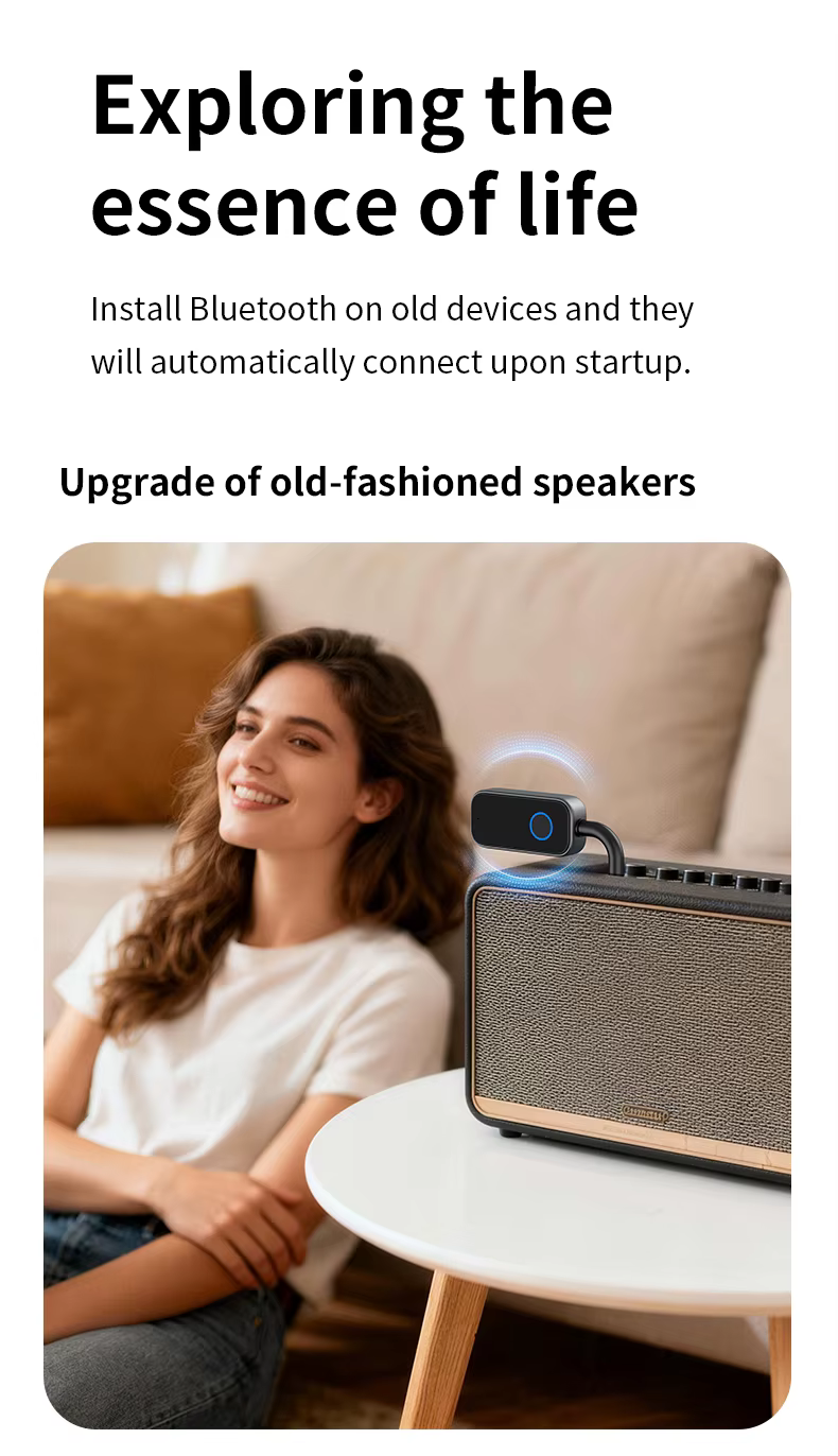 M2 2 az 1-ben Bluetooth 6.0 audio adapter vevő és adó autóhoz, TV-hez és fejhallgatóhoz-9