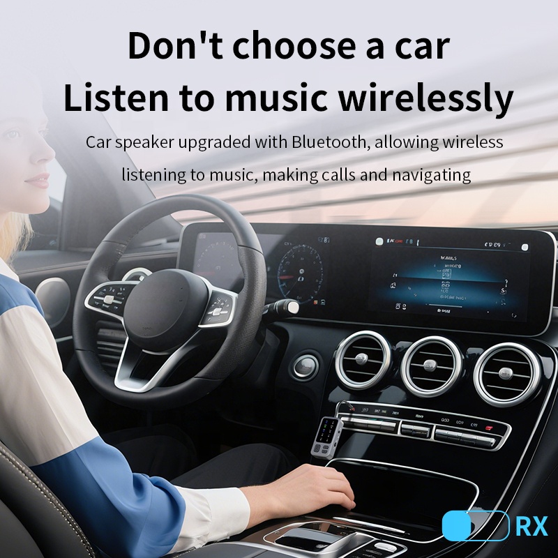 M3 Bluetooth 5.4 AUX transmitter autóhoz, TV-hez és vezeték nélküli fejhallgatóhoz-15