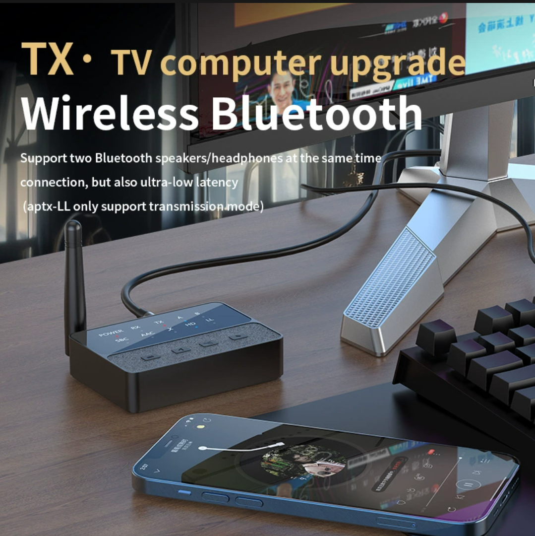 D600 alacsony késleltetésű 2 az 1-ben Bluetooth 5.3 AUX adapter vevő és adó párosítással-12
