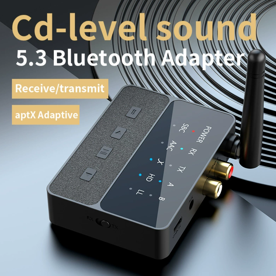 D600 alacsony késleltetésű 2 az 1-ben Bluetooth 5.3 AUX adapter vevő és adó párosítással-10