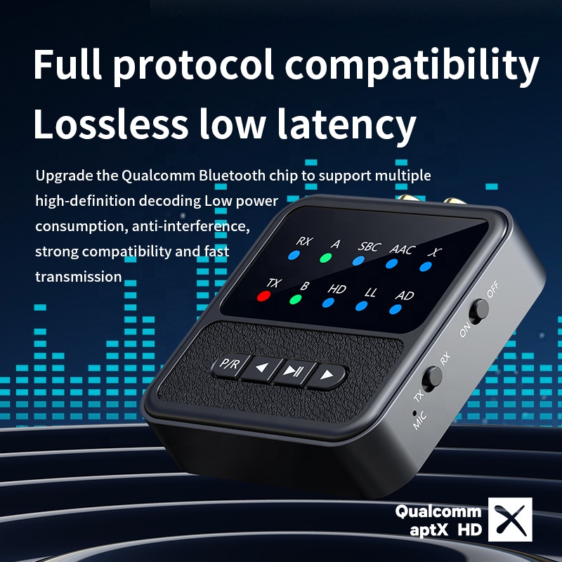 BT200 Bluetooth 5.4 audio adapter 2 fejhallgatóhoz – 2 az 1-ben transmitter és receiver-14