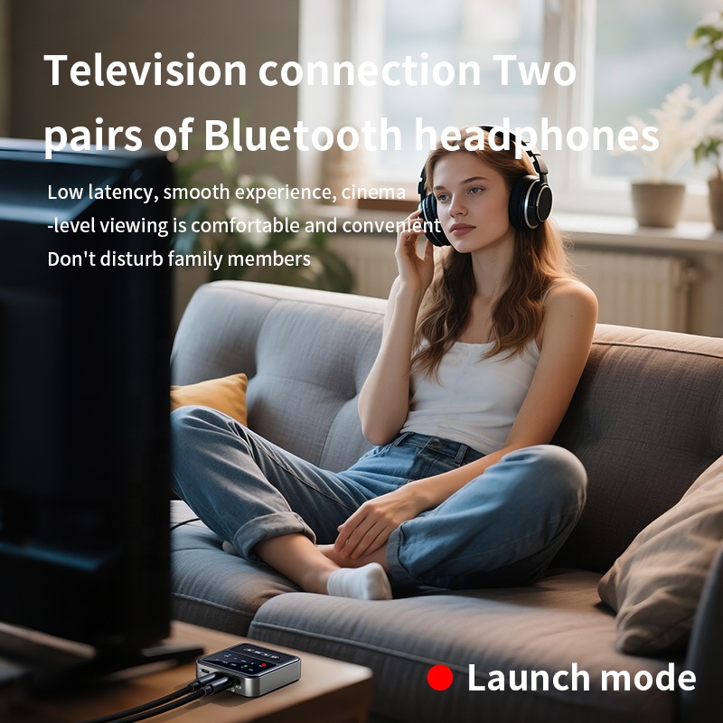 BT200 Bluetooth 5.4 audio adapter 2 fejhallgatóhoz – 2 az 1-ben transmitter és receiver-12