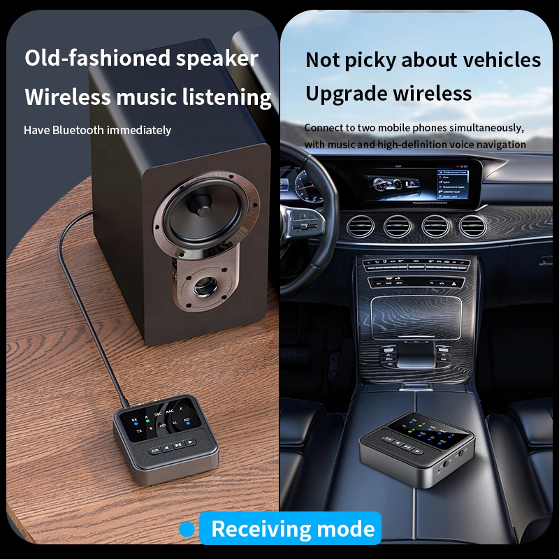 BT200 Bluetooth 5.4 audio adapter 2 fejhallgatóhoz – 2 az 1-ben transmitter és receiver-15