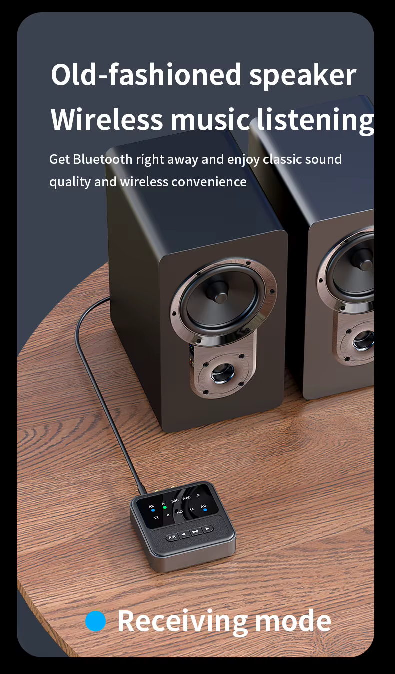BT200 Bluetooth 5.4 audio adapter 2 fejhallgatóhoz – 2 az 1-ben transmitter és receiver-18