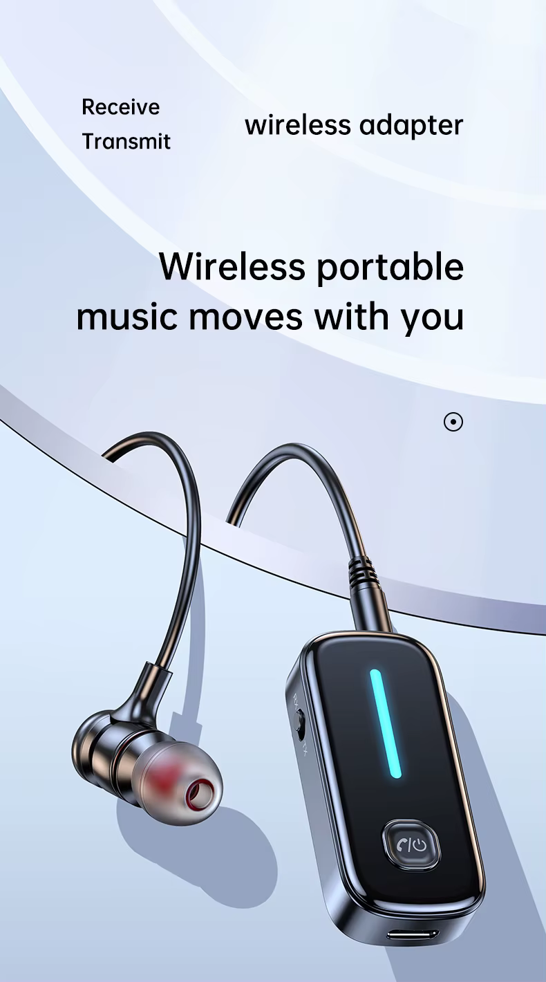 C89 csíptethető Bluetooth 5.3 audio adapter vevő és adó TV-hez, autóhoz és utazáshoz-7
