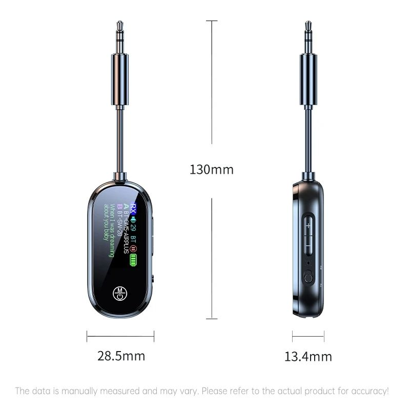 C83Plus Hordozható 2 az 1-ben Bluetooth 5.4 vevő és adó adapter 2 eszköz támogatással-9