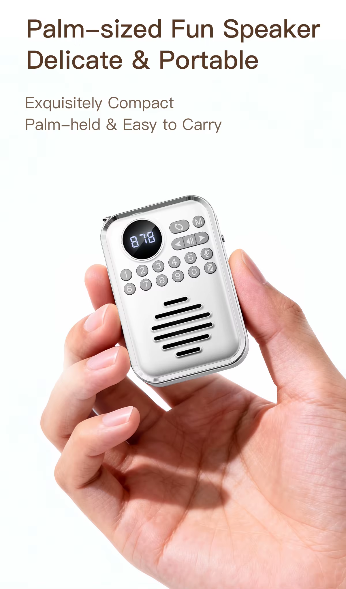 P70 retro mini FM rádió, Bluetooth hangszóró rádióval, teleszkópos antennával és TF kártya támogatással fekete Zsebrádió-4