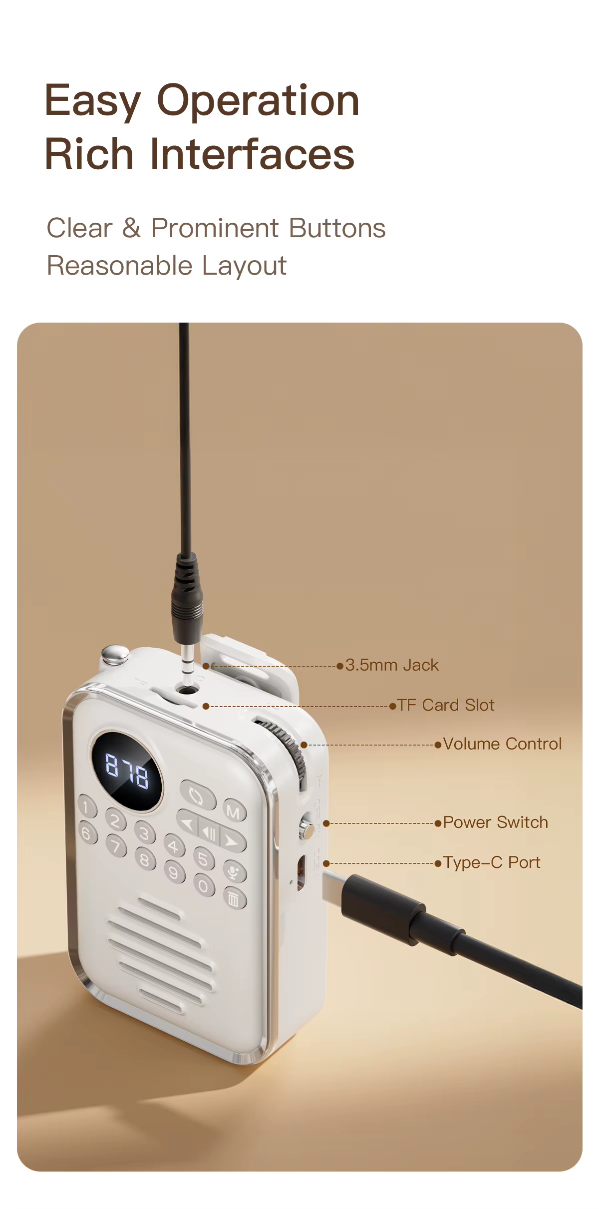 P70 retro mini FM rádió, Bluetooth hangszóró rádióval, teleszkópos antennával és TF kártya támogatással fekete Zsebrádió-2