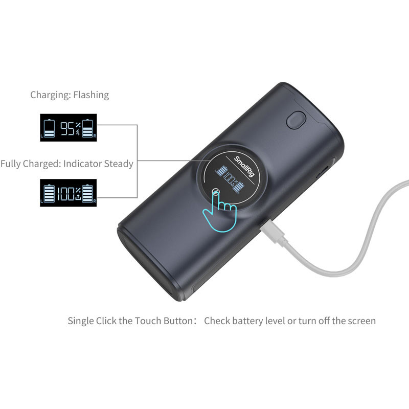 Smallrig 5109 Power Bank Charger Case Kit for Sony NP-FZ100 Camera Batteries-2