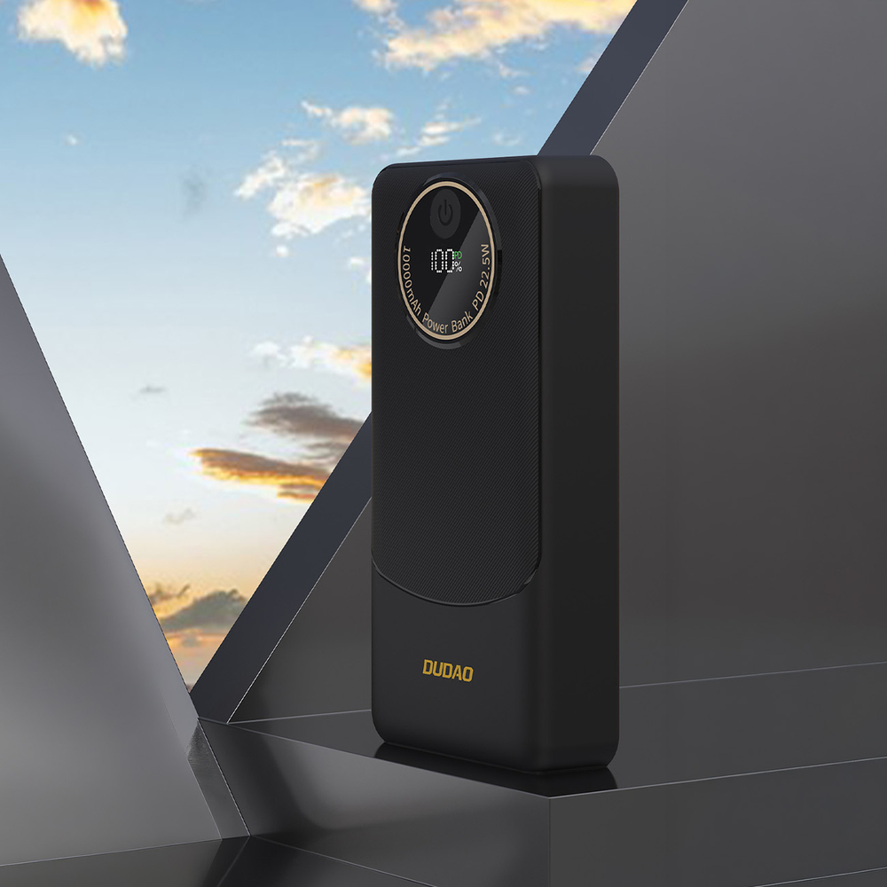 Dudao K12Pro Power Bank 22.5W PD 20000mAh USB-A, USB-C - Fekete-1