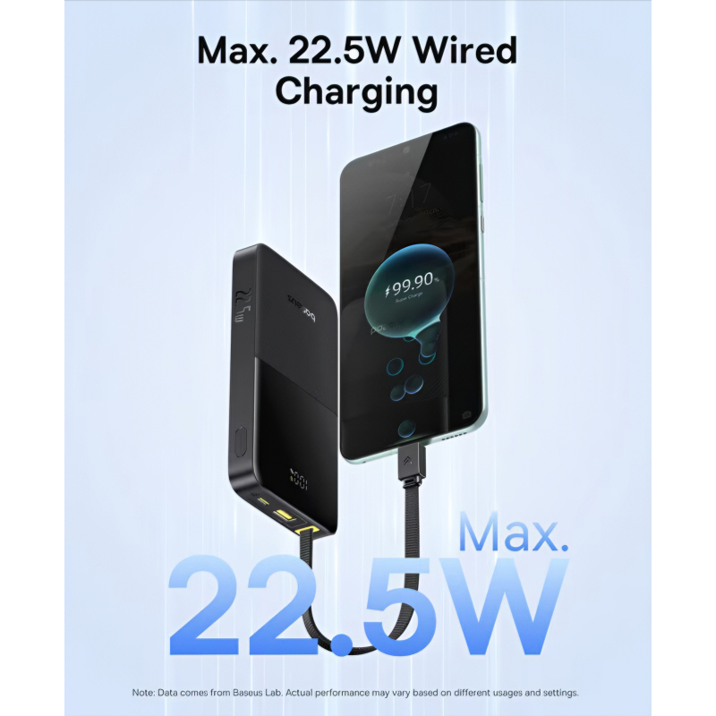 Powerbank Baseus EnerFill Bipow2 Pro, 10000mAh, 22.5W, QC + PD, Fekete E0027600-3