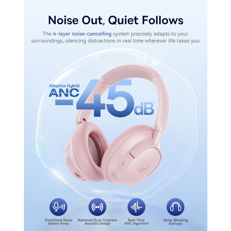 Handsfree Bluetooth MultiPoint Baseus Bass BH1 NC, Pink A0203704-1