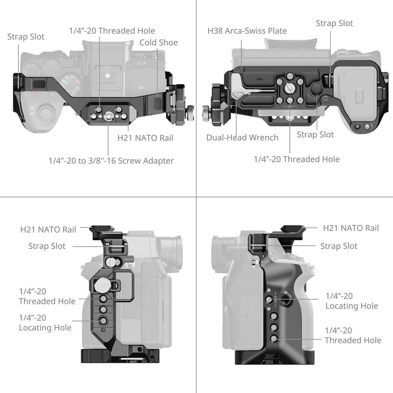 Smallrig 6028 Advanced Hawklock Cage Kit for Sony Alpha 7 V / 7R V / 7 IV-2
