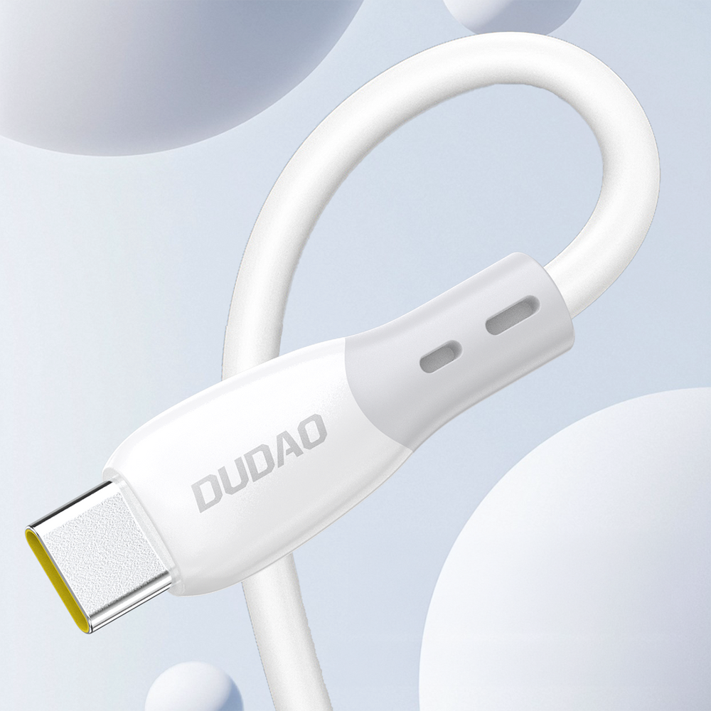 Dudao L25SX 30W USB-C - Lightning Kábel Puha Szilikon Fonattal 2m - Fehér-5
