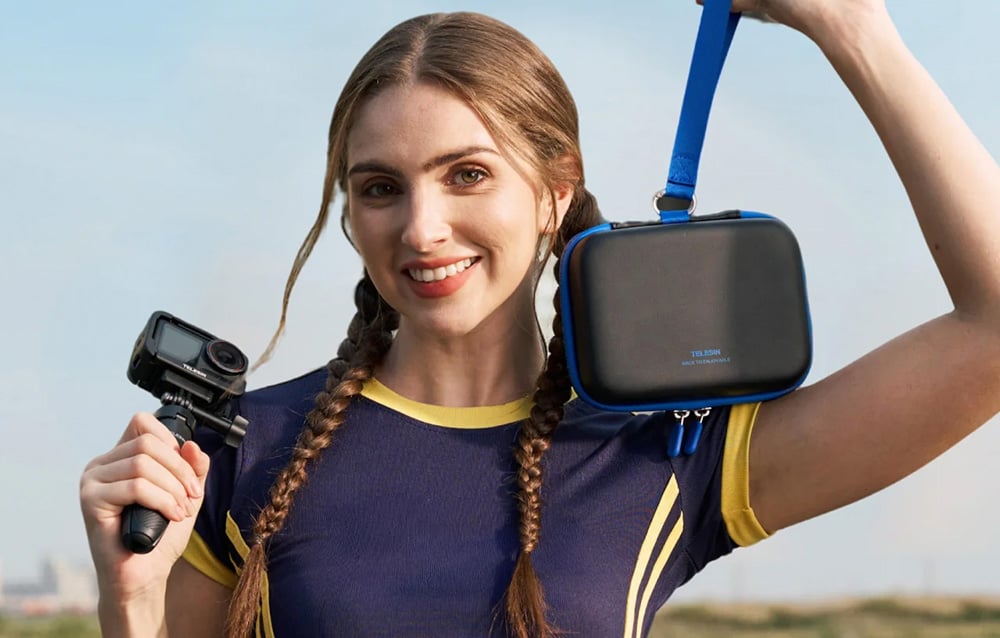 Telesin DisAdv EVA Szállítótáska a DJI Osmo Action 6-hoz (Fekete)-2