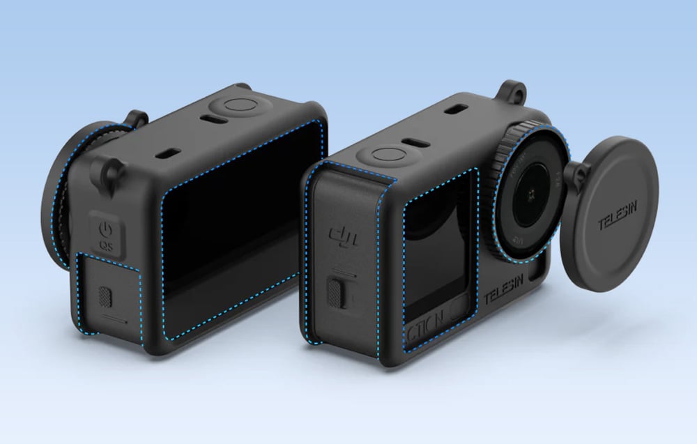 Telesin szilikon védőtok DJI Osmo Action 6 (fekete) tok-3