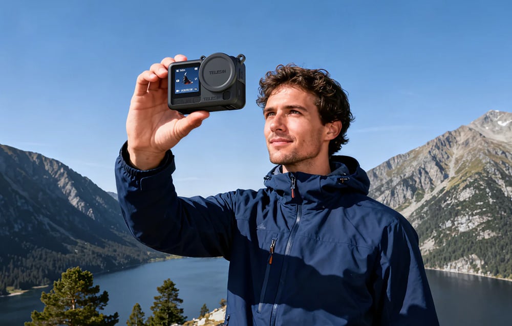 Telesin szilikon védőtok DJI Osmo Action 6 (fekete) tok-4