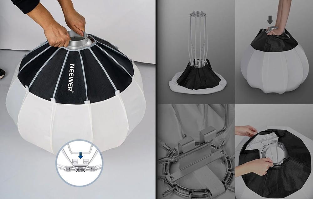 NEEWER NS90L Lámpás softbox Egy lépéses gyorskioldás-4
