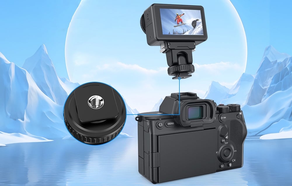 PULUZ gimbal DJI Osmo Action 5 Pro / 4 / 3-hoz (fekete)-3
