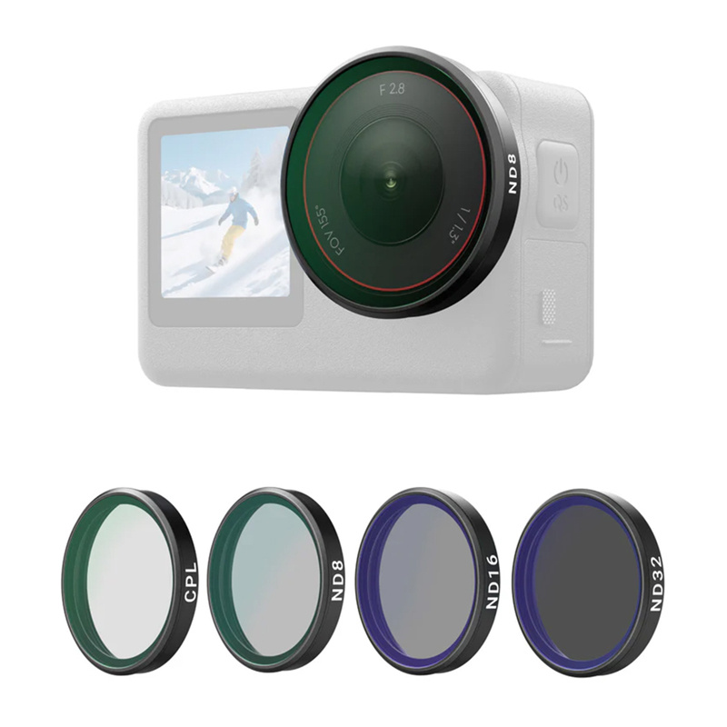 Telesin CPL/ND8/ND16/ND32 szűrőkészlet DJI Osmo Action 6-hoz (4 db)-0