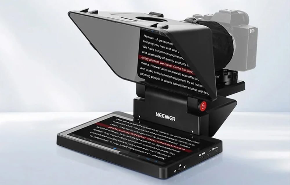 NEEWER X11 TELEPROMPTER BEÉPÍTETT TM8 MONITORRAL-1