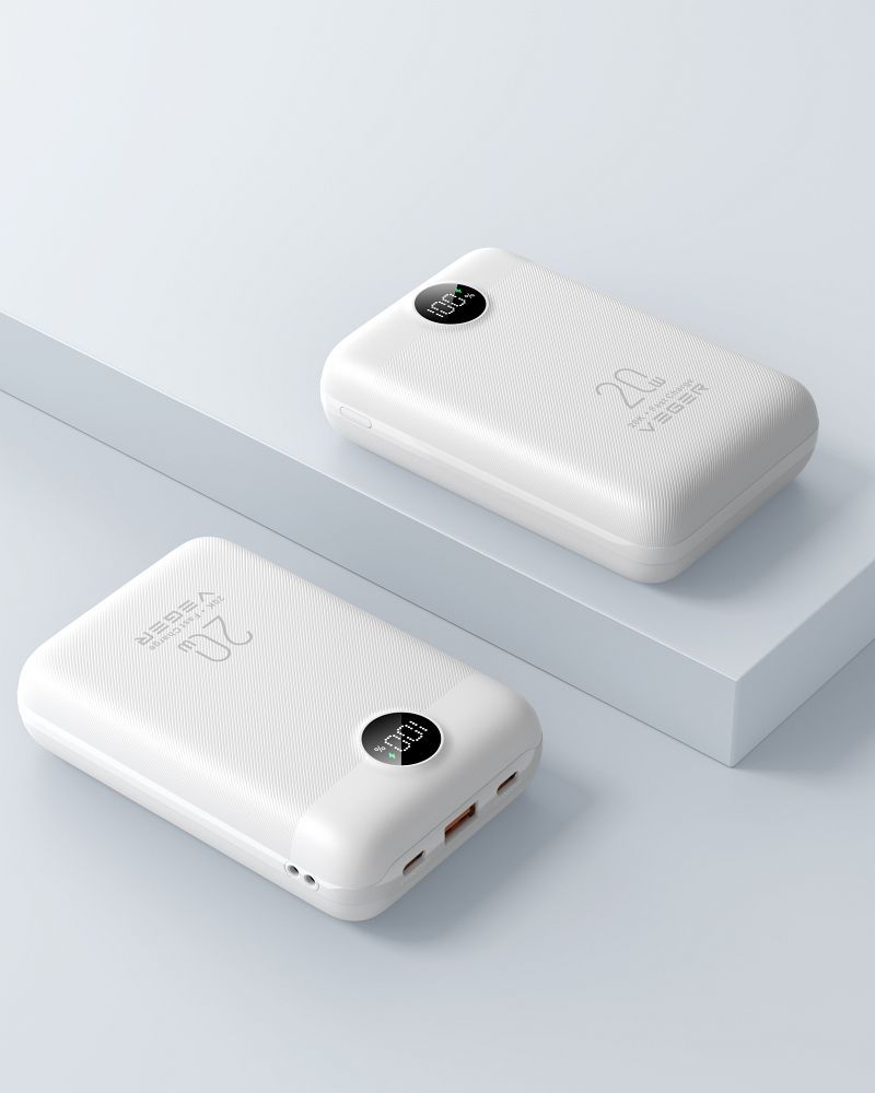 Veger S20 (W2081) PD QC3.0 2A 22,5W 20000 mAh fehér Powerbank-2