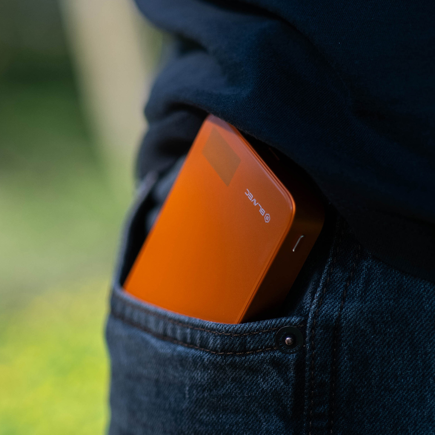 Blavec Power Bank 5000mAh BJ-04 Ultra Slim 7,8mm - Type C - 22,5W magnetic Magsafe 3 in 1 (PBBJ04-MC5O) orange glass-5