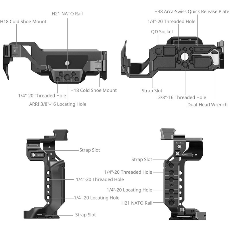 SmallRig 4903 Cage kit Panasonic Lumix S1 II, S1 IIE és S1R II vázakhoz-2