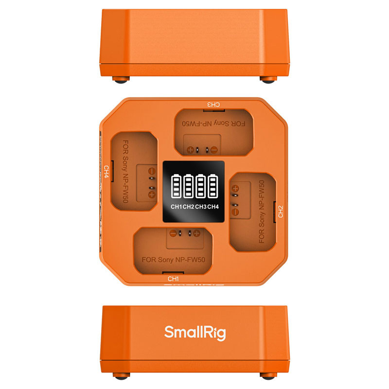 Smallrig 5749 Four-Channel Camera Battery Charger for NP-FW50-2