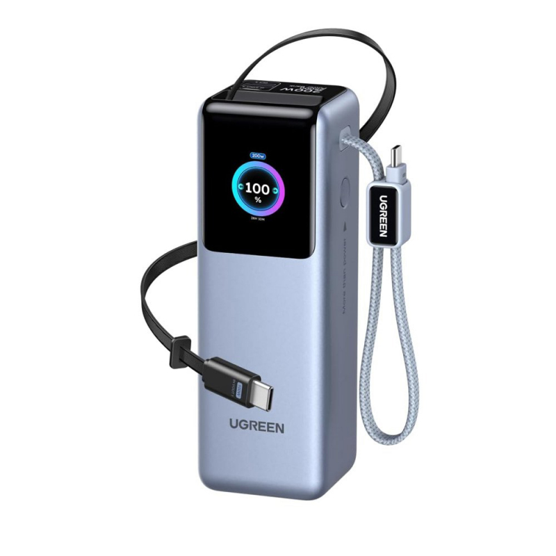 UGREEN PB728 (75702B) Powerbank, 25000mAh, 200W, QC + PD, Szürke-1