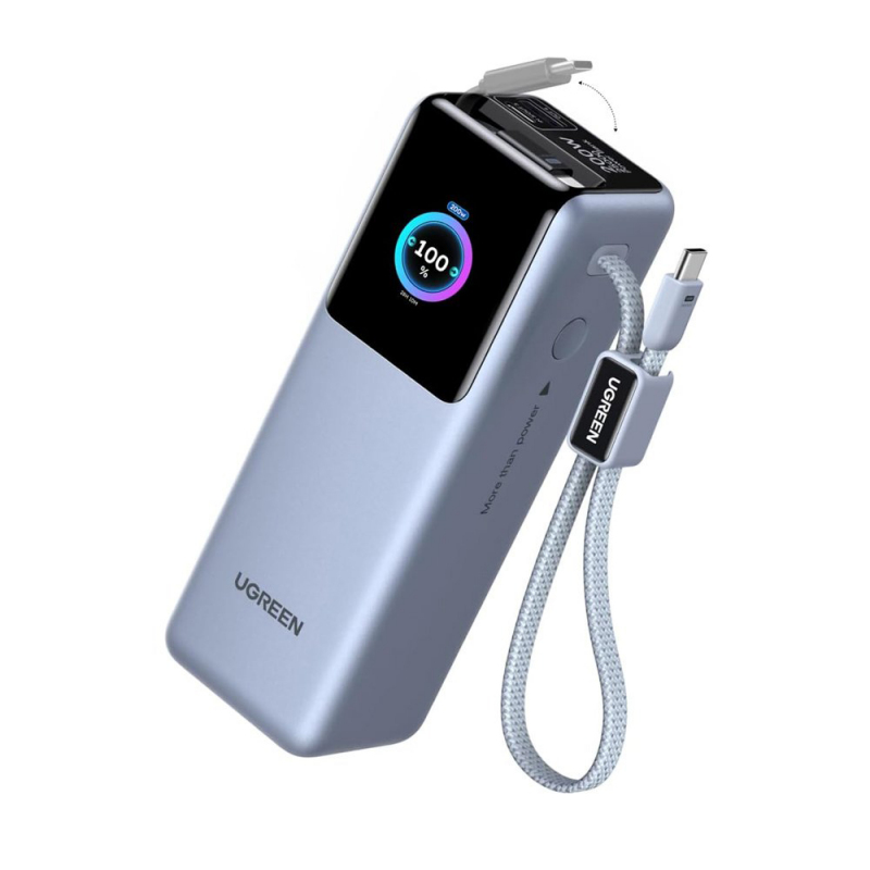 UGREEN PB728 (75702B) Powerbank, 25000mAh, 200W, QC + PD, Szürke-2