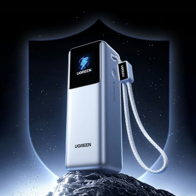 UGREEN PB728 (75702B) Powerbank, 25000mAh, 200W, QC + PD, Szürke-3