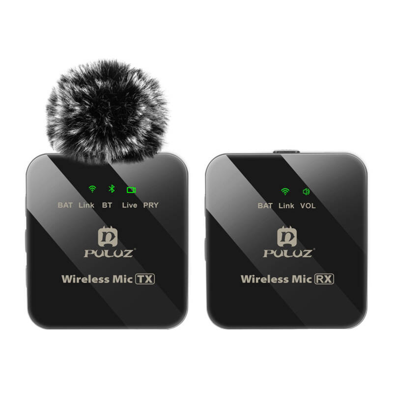 Vezeték nélküli hordozható mikrofon PULUZ 1 TX + 1 RX (PU3153B)-1