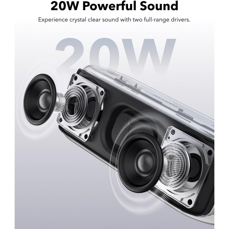 Bluetooth Hangszóró Anker SoundCore Select 2S, 20W, Vízálló, Fekete A3171011-2