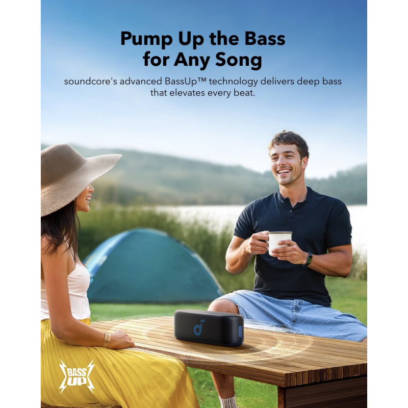 Bluetooth Hangszóró Anker SoundCore Select 2S, 20W, Vízálló, Fekete A3171011-4