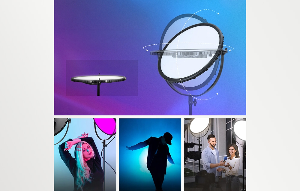 NEEWER GR18C kerek LED-panel tok-6