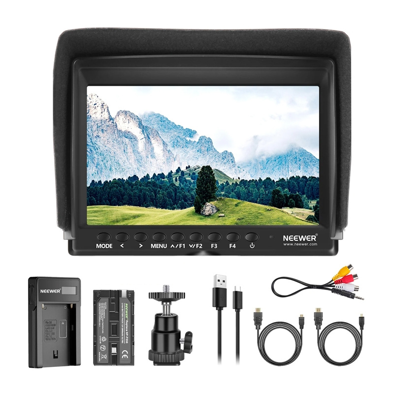 FRISSÍTETT F100 KAMERA MONITOR + USB AKKUMULÁTOR TÖLTŐ + AKKUMULÁTOR-0