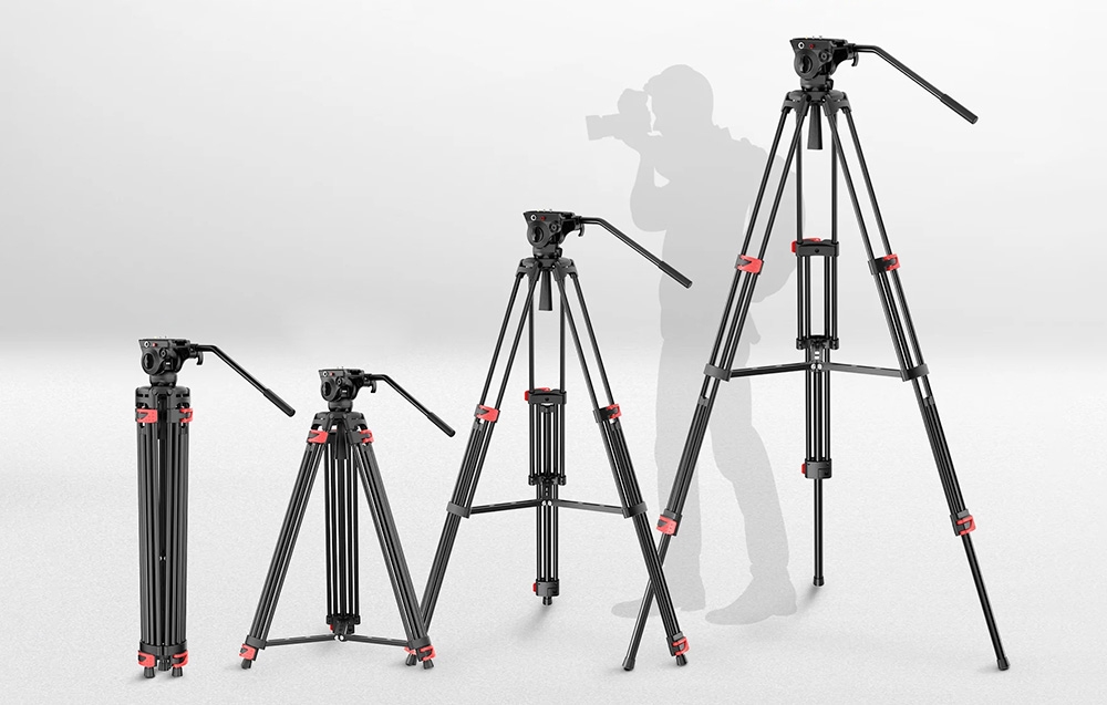 Neewer TRIPOD ÁLLÍTHATÓ FOLYADÉKCSILLAPÍTÁSÚ FEJJEL TP37-1