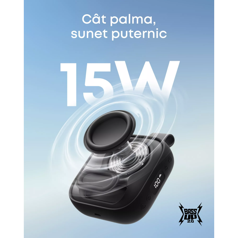 Bluetooth vízálló hangszóró Anker Soundcore Boom Go 3i, 15W, TWS, RGB,, fekete D5103010-1