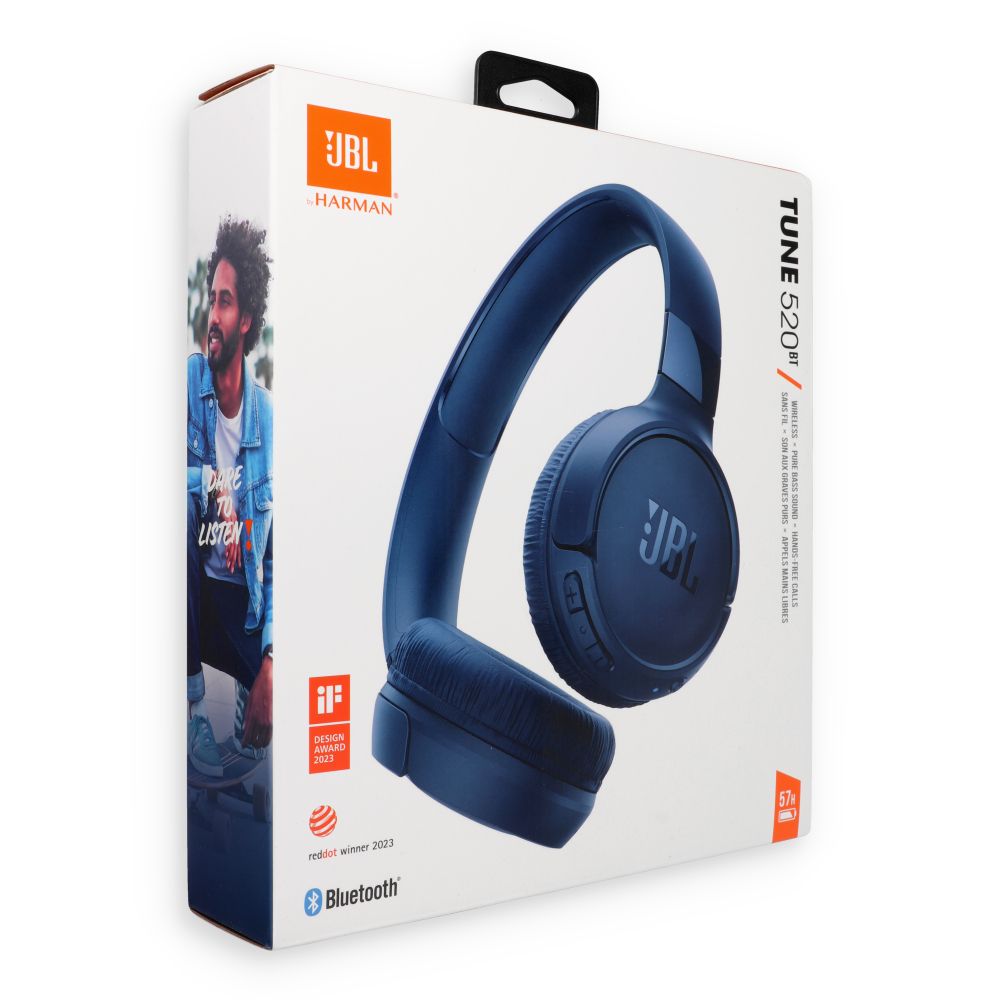 JBL Tune 520BT Bluetooth Vezeték nélküli On-Ear Fejhallgató Kék EU-6