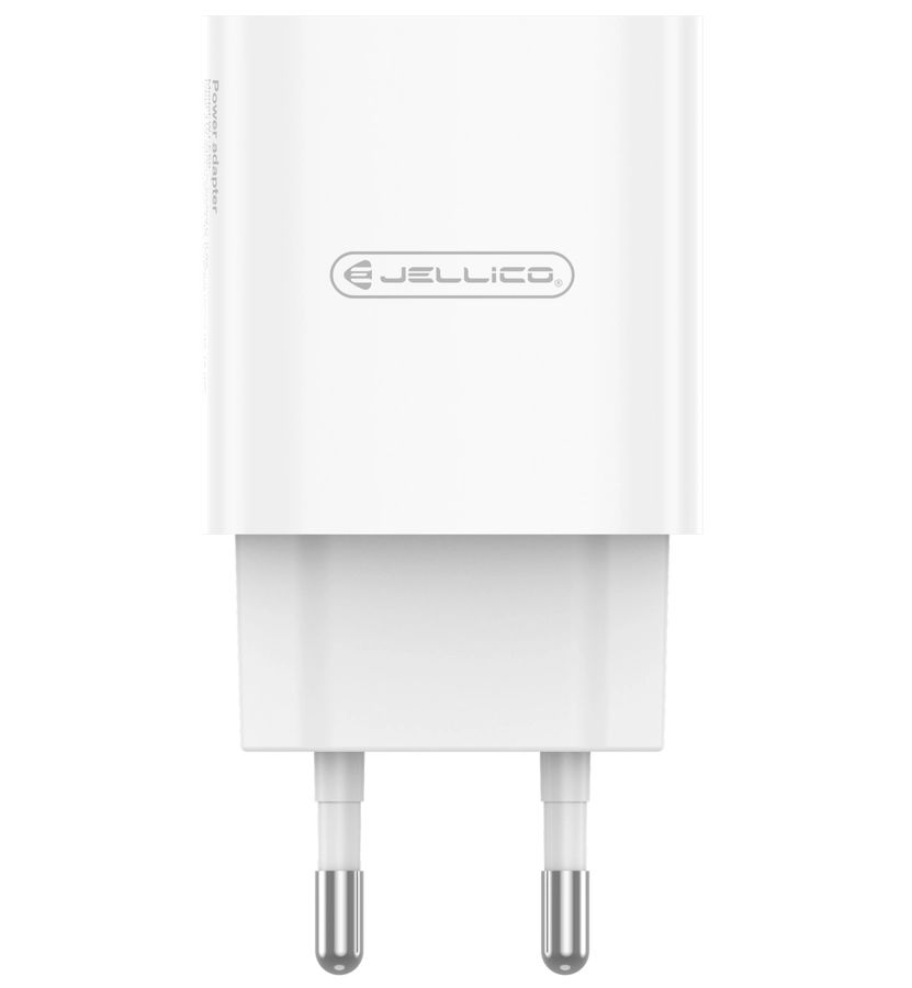 JELLICO fali töltő WJ-C60 PD 20W 1xUSB-C + 1xUSB QC3.0 + USB-C - USB-C kábel Fehér-3