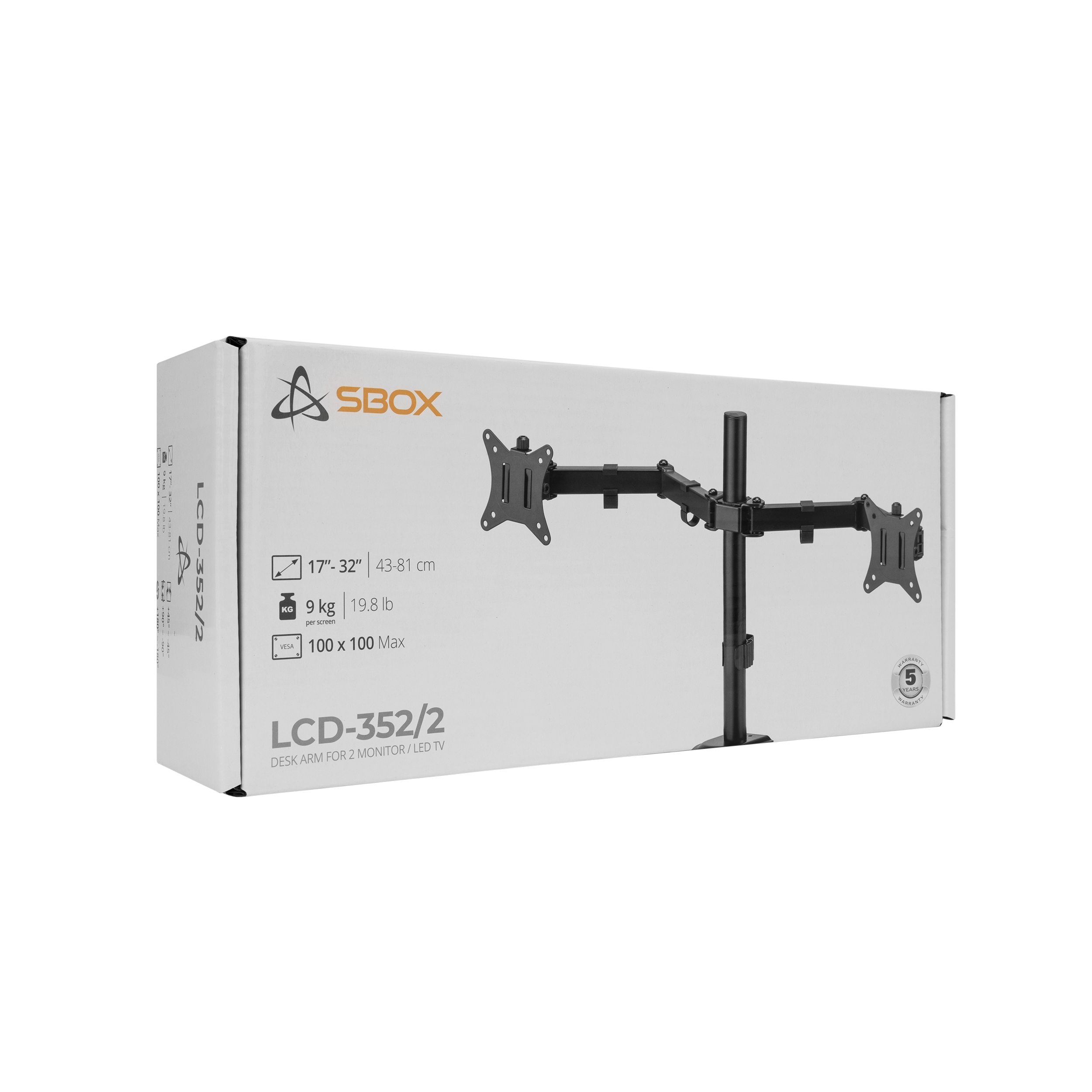 Sbox LCD-352/2-2 monitor tartó állvány-9