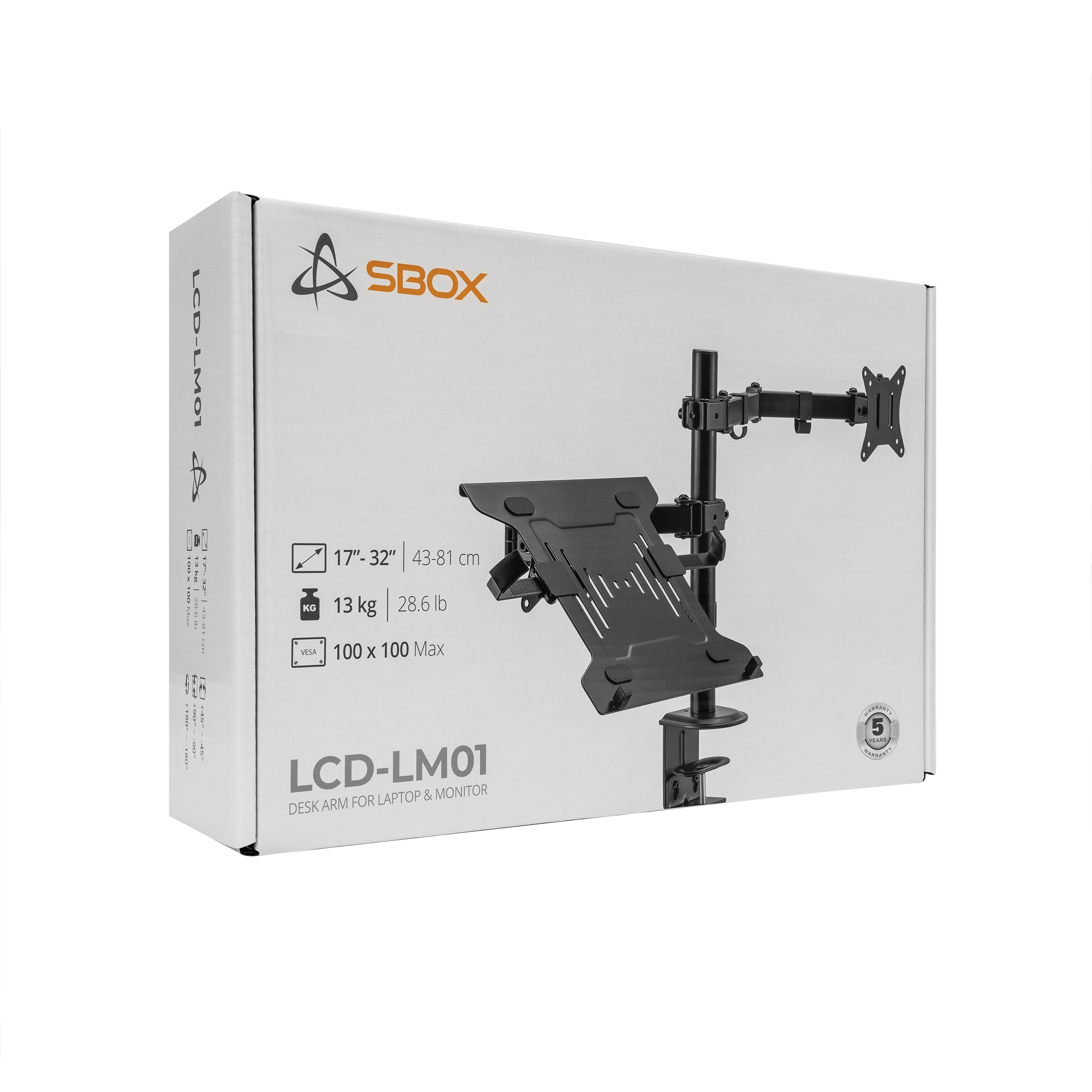 Sbox LCD-LM01-2 monitor- és notebooktartó asztali állvány-8