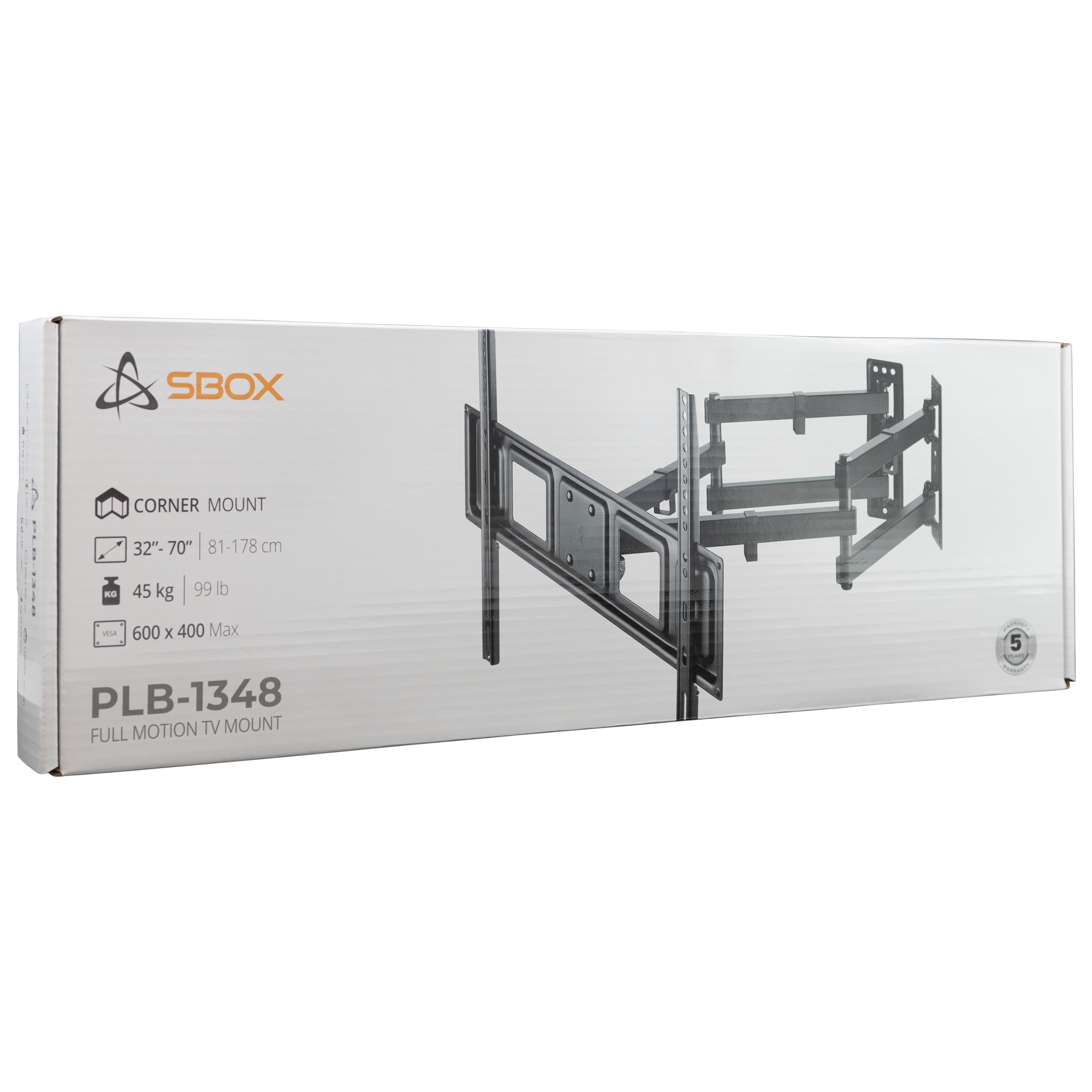 Sbox PLB-1348-2 dönthető-forgatható fali TV tartó (37-63/60 kg/800x400)-9