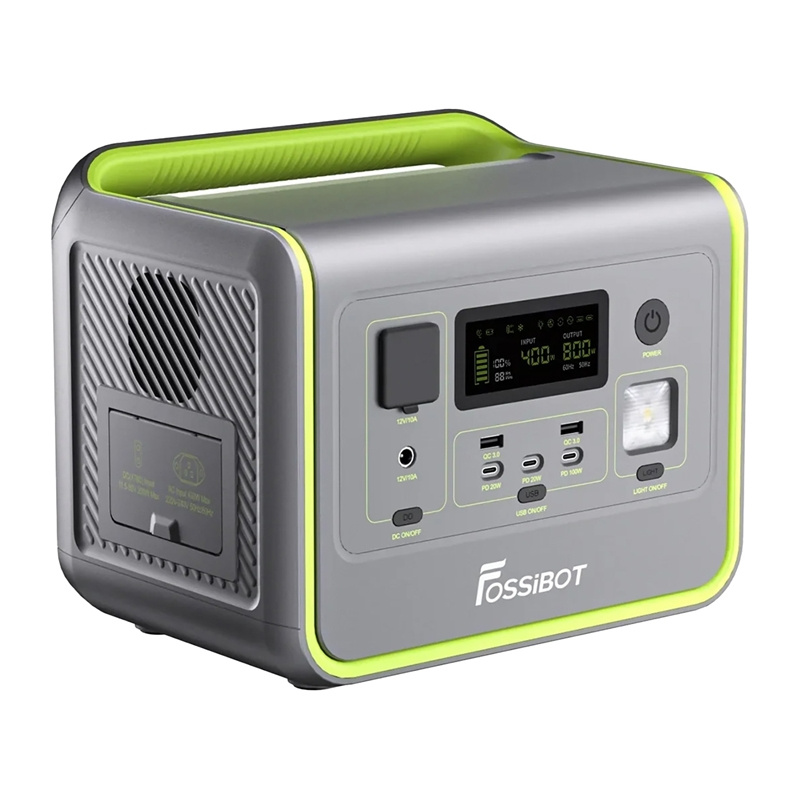 FOSSIBOT F800 800 W-os hordozható töltőállomás zöld-7